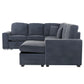 F8559 Dark Gray 4-Piece Convertible Sectional — view 3
