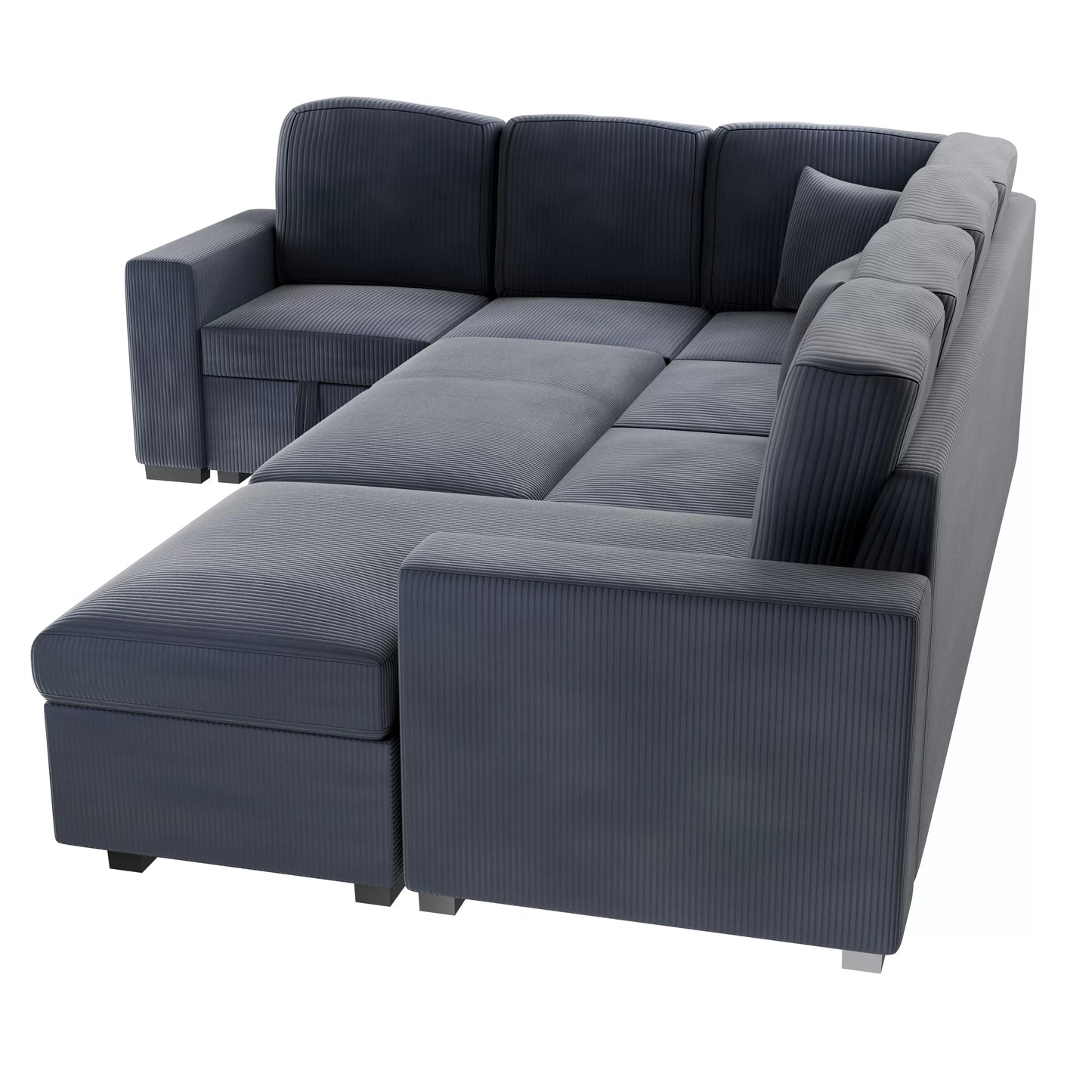 F8559 Dark Gray 4-Piece Convertible Sectional — view 5