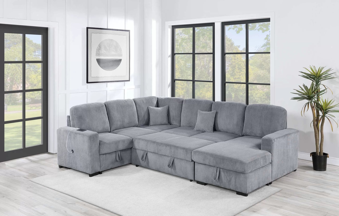 F8560 Fog 4-Piece Convertible Sectional — view 2
