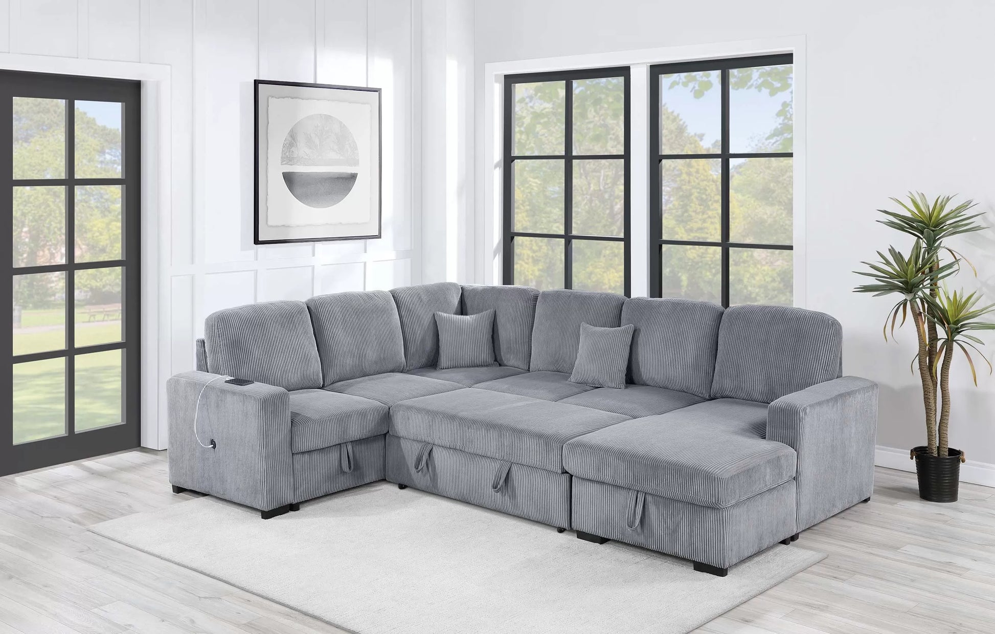 F8560 Fog 4-Piece Convertible Sectional — view 2