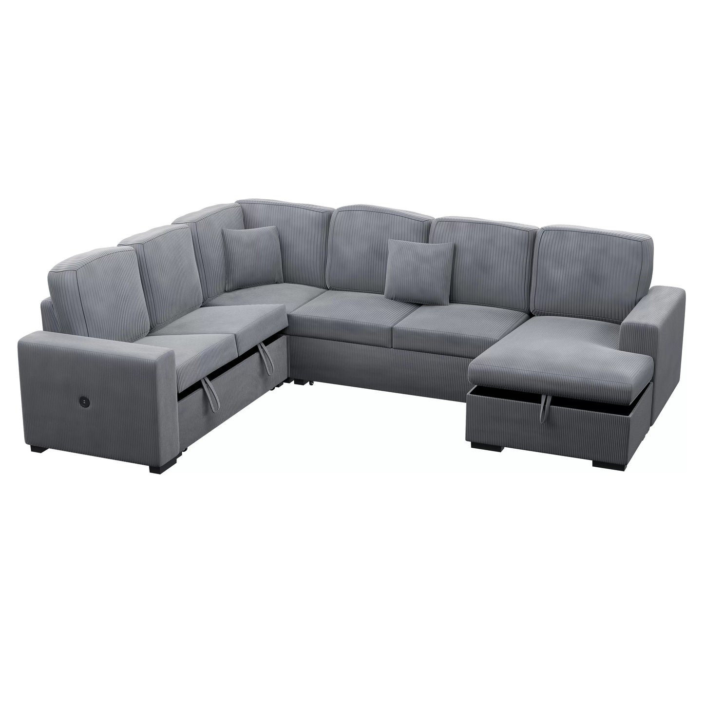 F8560 Fog 4-Piece Convertible Sectional — view 4