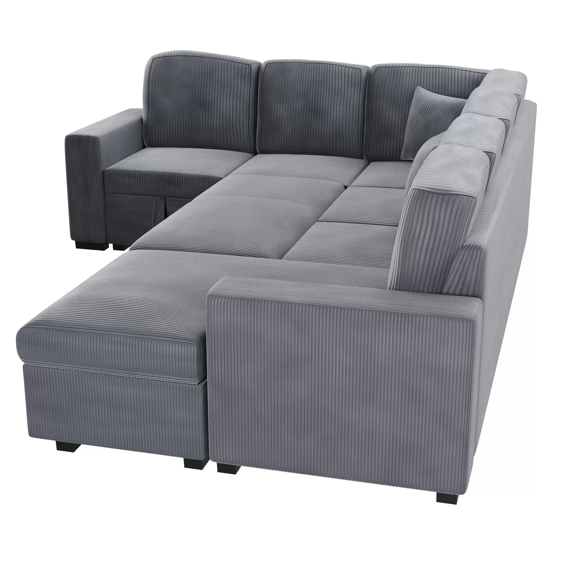 F8560 Fog 4-Piece Convertible Sectional — view 5
