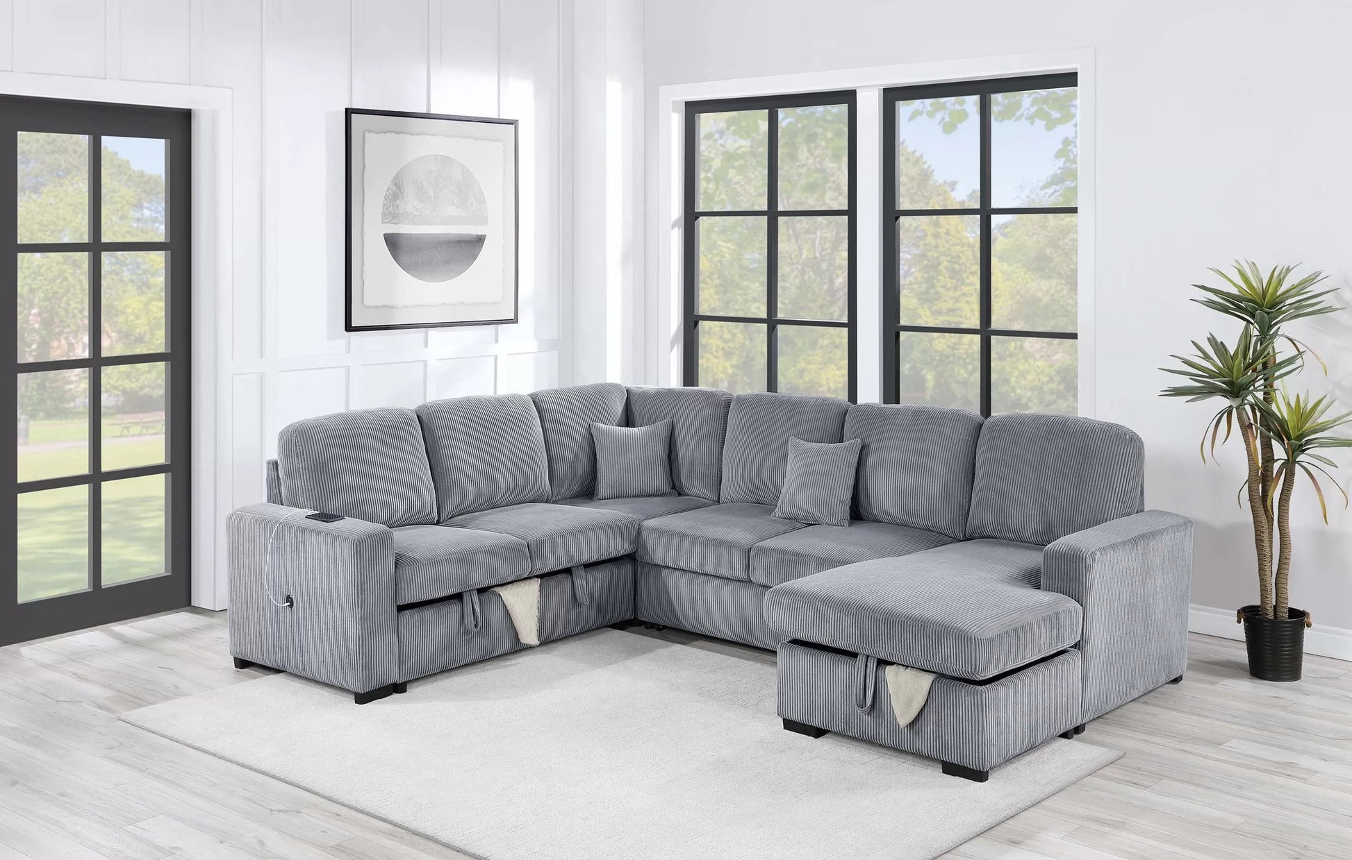 F8560 Fog 4-Piece Convertible Sectional — main view