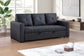 F8563 Black Convertible Sofa — main view