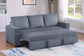 F8564 Dark Gray Convertible Sofa — view 2