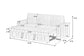 F8564 Dark Gray Convertible Sofa — view 3