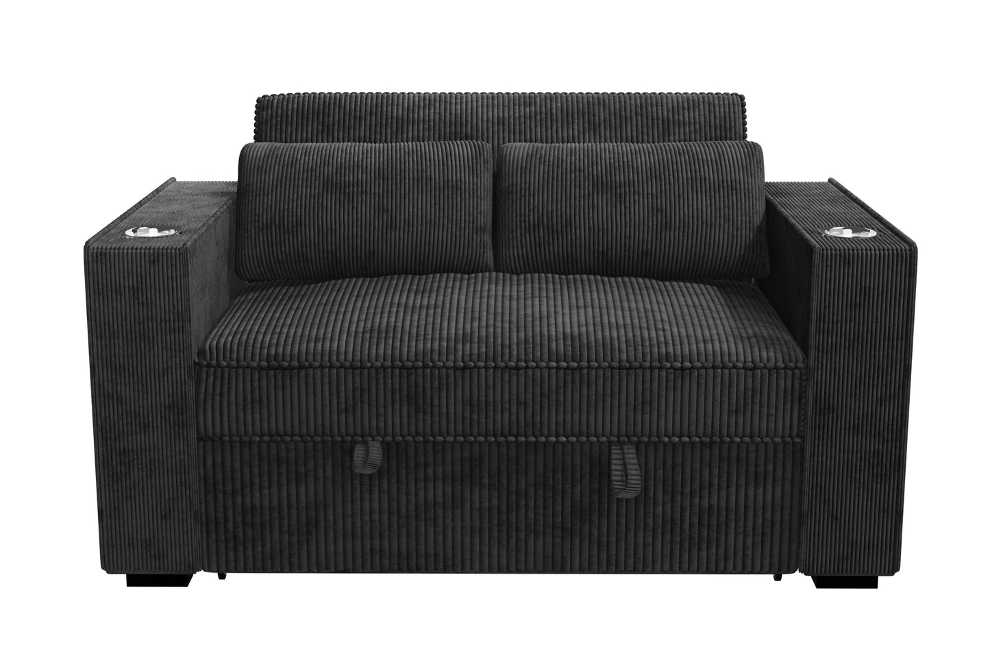 F8568 Black Convertible Sofa — view 4