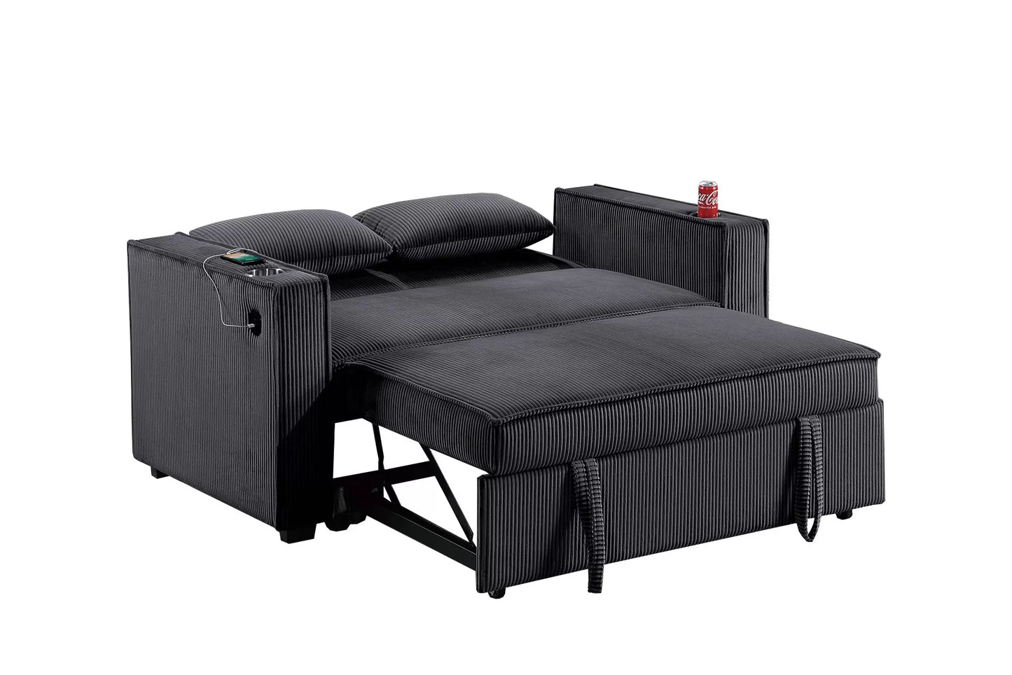F8568 Black Convertible Sofa — view 10