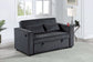 F8568 Black Convertible Sofa — main view