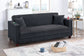 F8569 Black Convertible Sofa