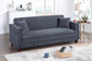 F8571 Dark Gray Convertible Sofa