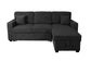 F8572 Black Convertible Sectional — view 3