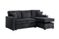F8572 Black Convertible Sectional — view 8