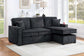 F8572 Black Convertible Sectional — main view
