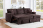 F8573 Chocolate Convertible Sectional — view 2