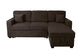 F8573 Chocolate Convertible Sectional — view 3