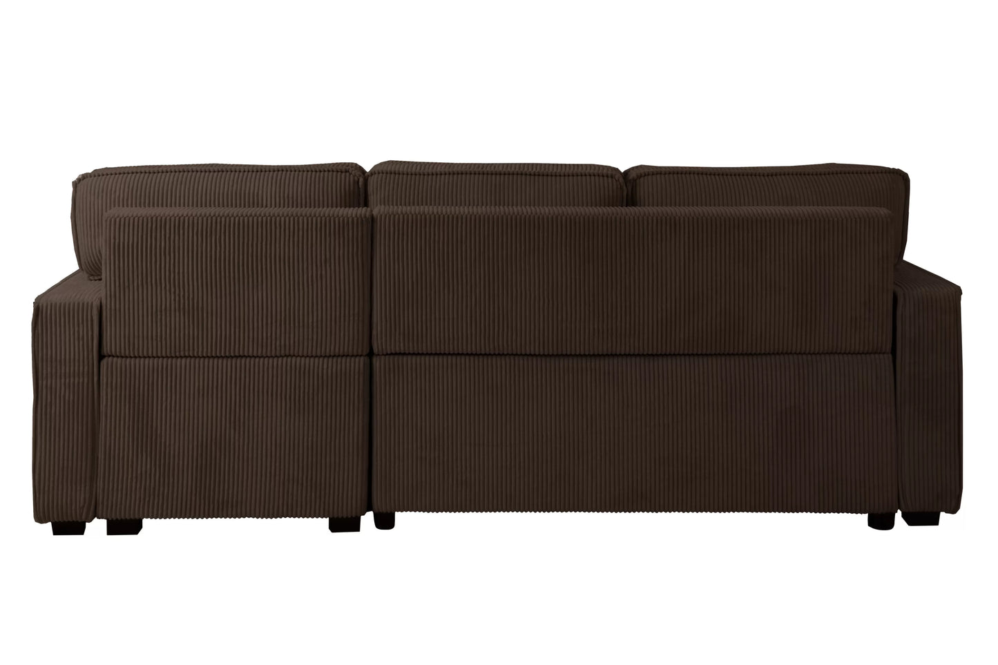 F8573 Chocolate Convertible Sectional — view 5