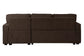 F8573 Chocolate Convertible Sectional — view 5