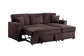 F8573 Chocolate Convertible Sectional — view 7