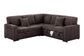 F8576 Chocolate 3-Piece Convertible Sectional — view 3