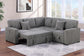 F8577 Smoke 3-Piece Convertible Sectional — view 2
