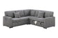 F8577 Smoke 3-Piece Convertible Sectional — view 3