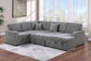 F8585 Smoke 4-Piece Convertible Sectional — view 2