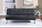 Black convertible futon sofa F8588