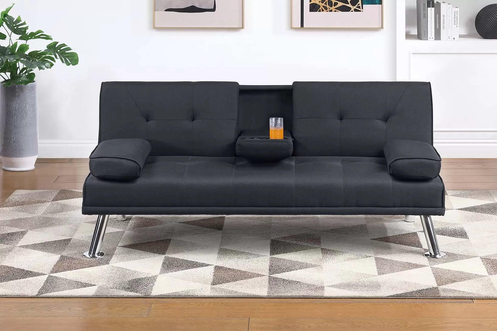 F8595 Black Adjustable Sofa