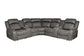 Gel Leatherette Power Reclining Sectional with Wireless Charging - Charcoal