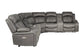 Gel Leatherette Power Reclining Sectional with Wireless Charging - Charcoal