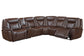 Top-Grain Leather Match Power Motion Sectional with Adjustable Headrests - Coffee