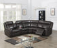 Poundex F8760 L-shaped manual reclining sectional