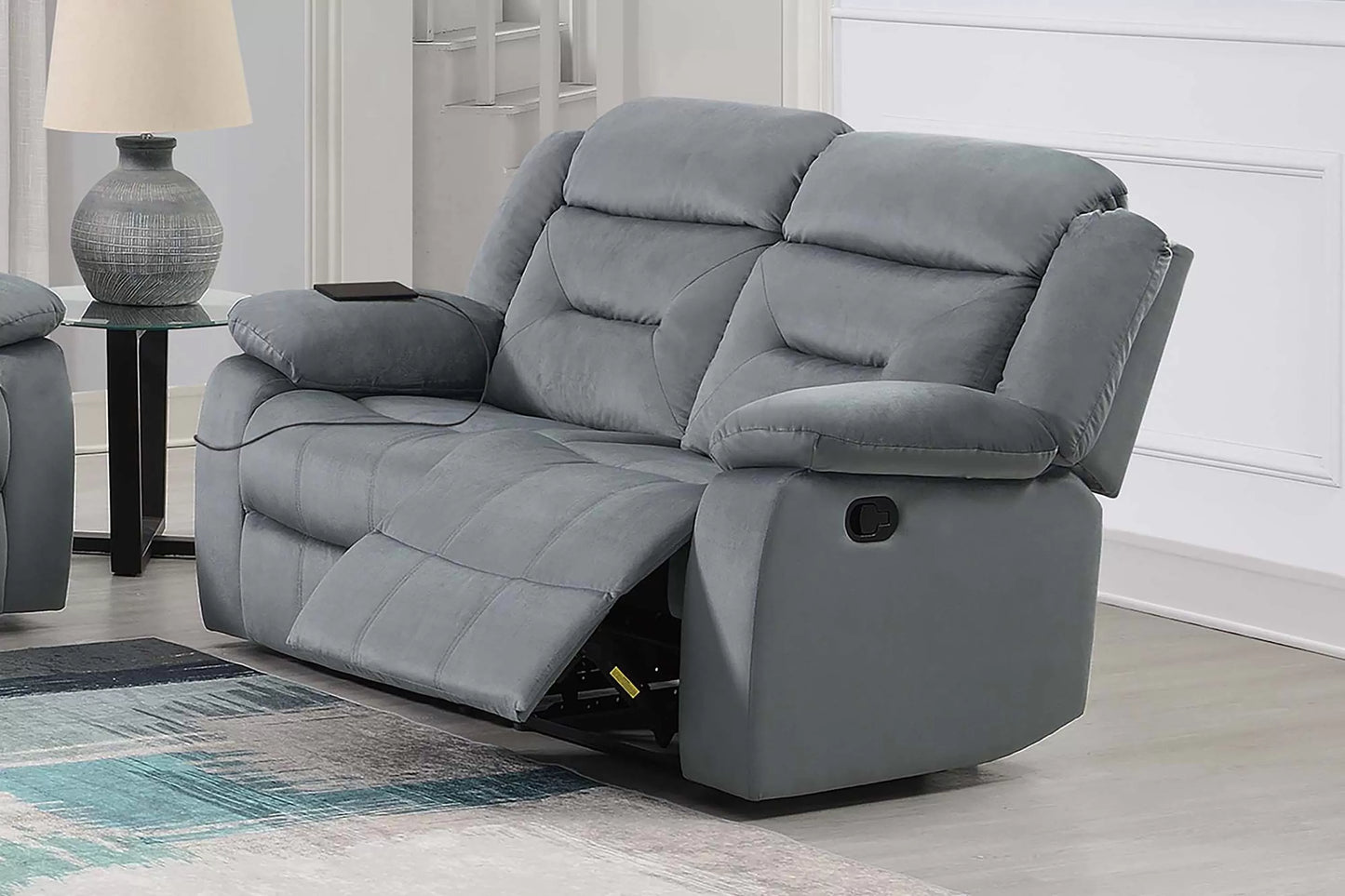 Dark Gray F8796 sofa and F8795 loveseat authentic Poundex image 2