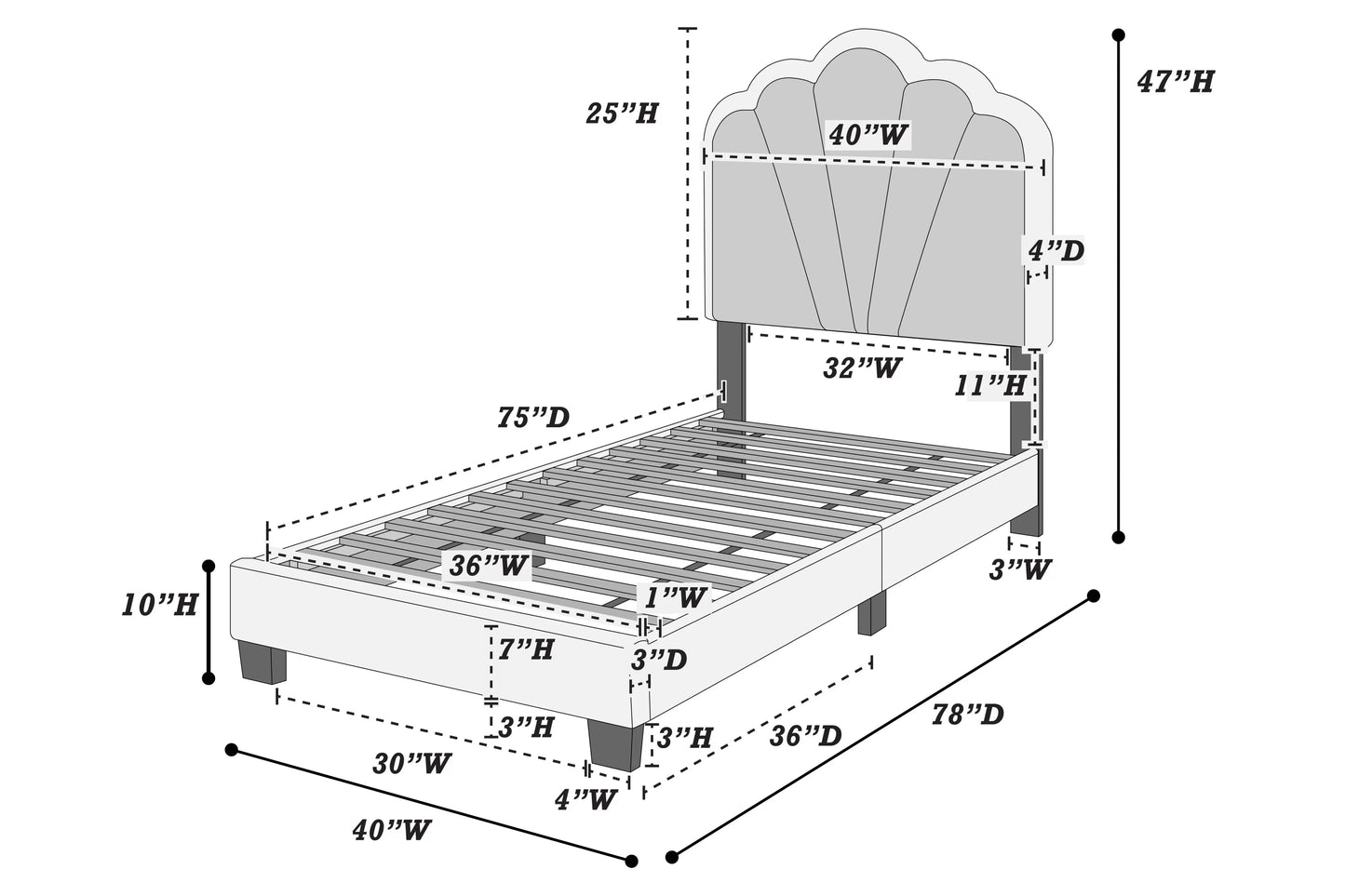 Poundex F9662T youth bed