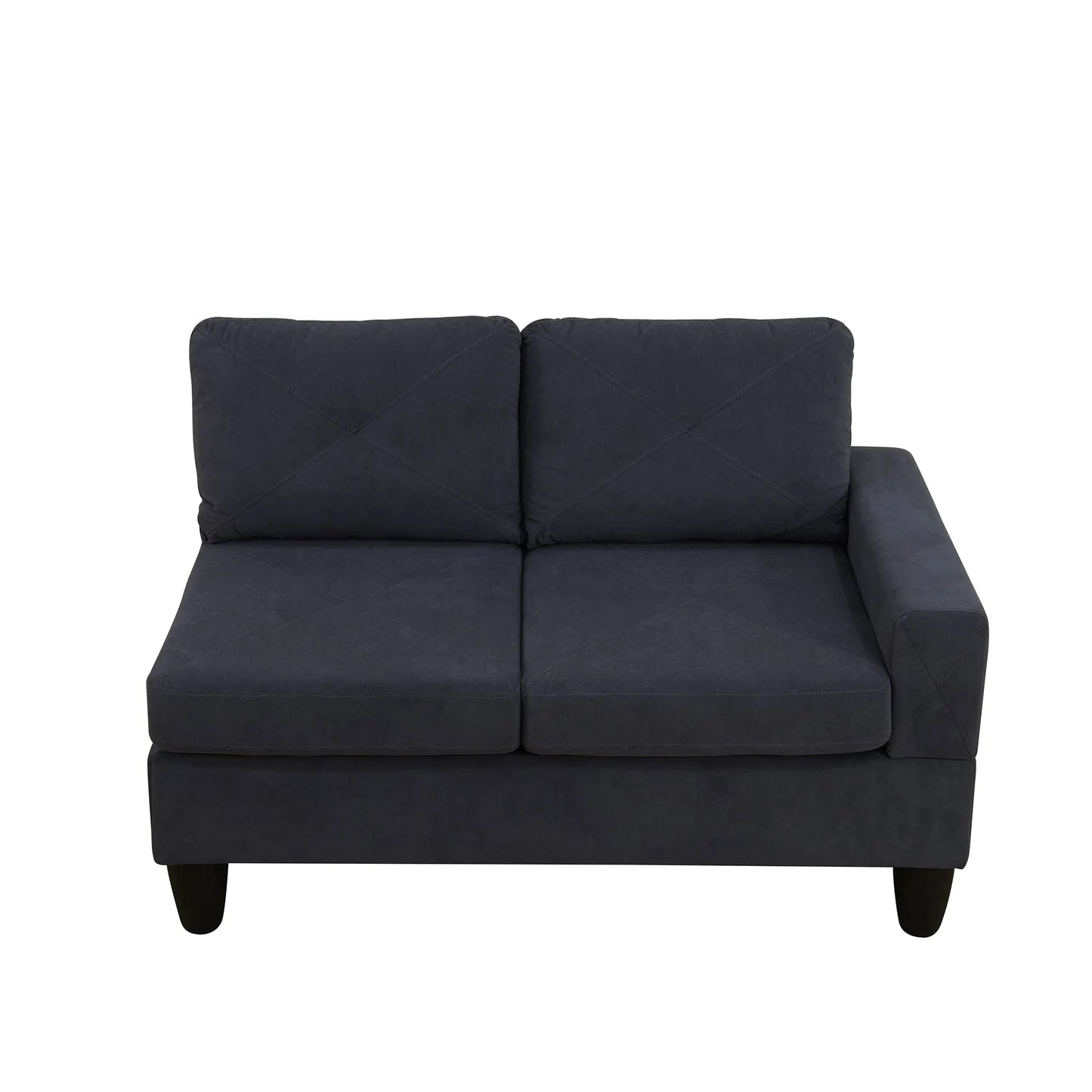 Ainehome Dark Grey Flannel 4-Piece Modular Sofa Set