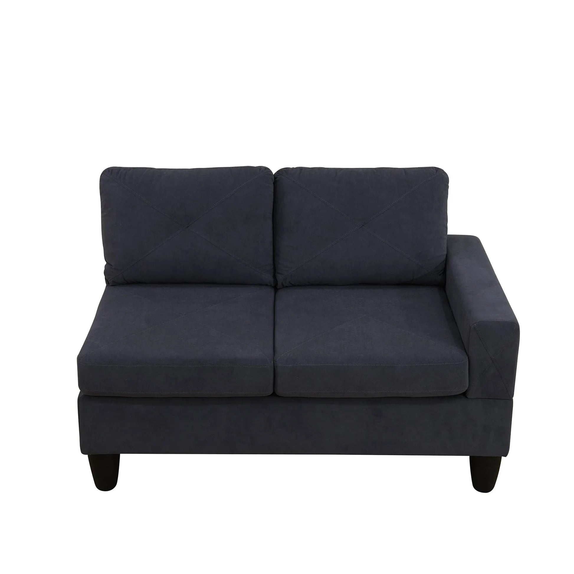 Ainehome Dark Grey Flannel 4-Piece Modular Sofa Set