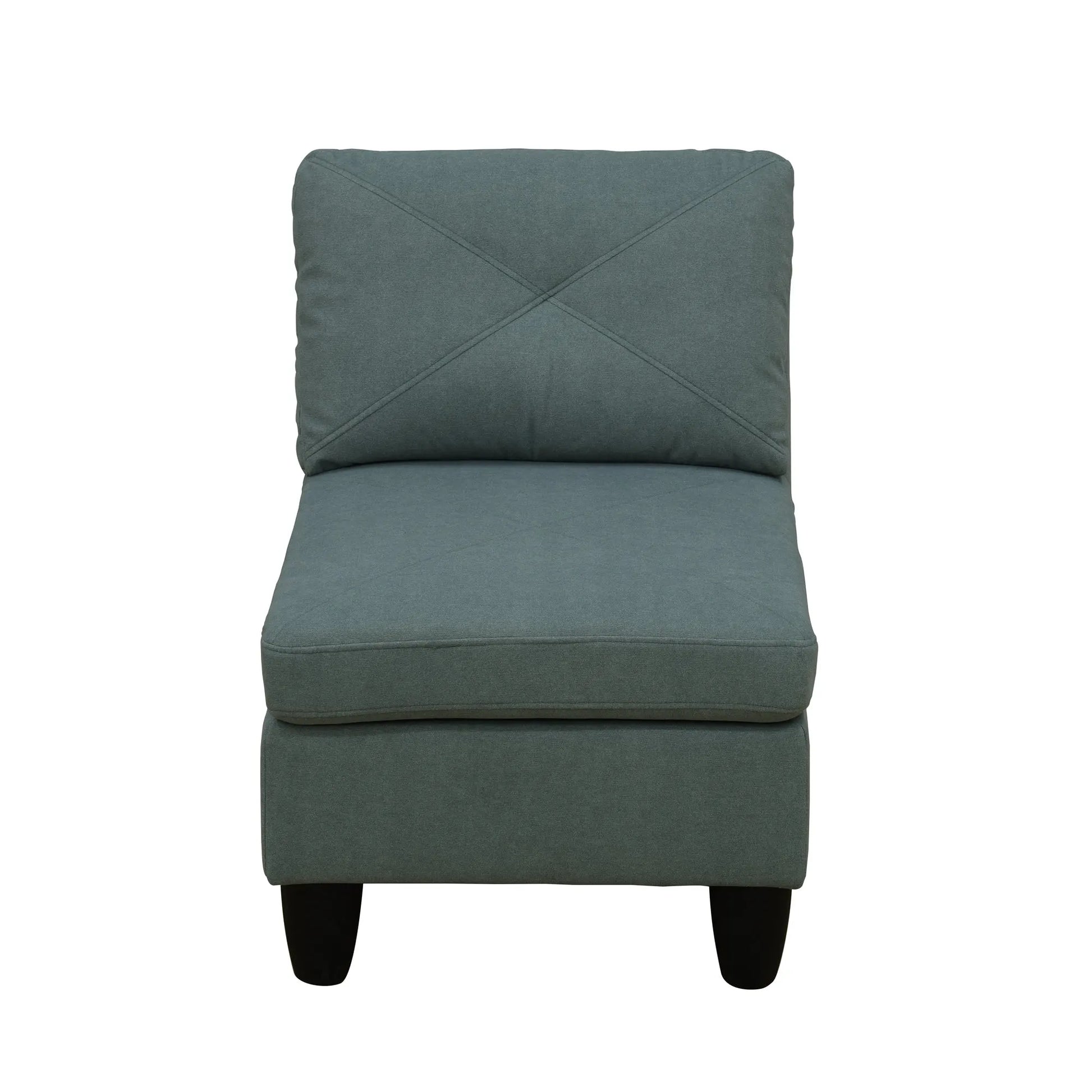 Ainehome Dendrobium Green Calico 4-Piece Modular Sofa Set