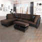 Brown sectional