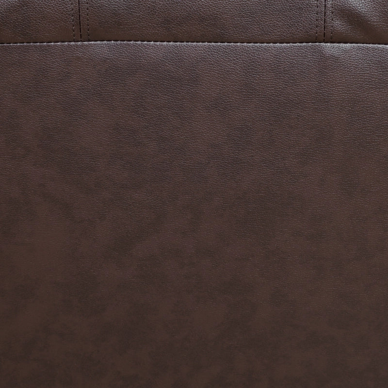Ainehome "Cinema" 3-Piece Brown Faux Leather Manual Reclining Sofa Set