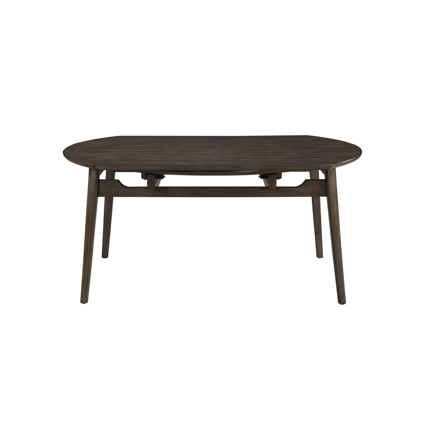 Rex - 65" Round Table With Self Storing Leaves - Walnut Brown