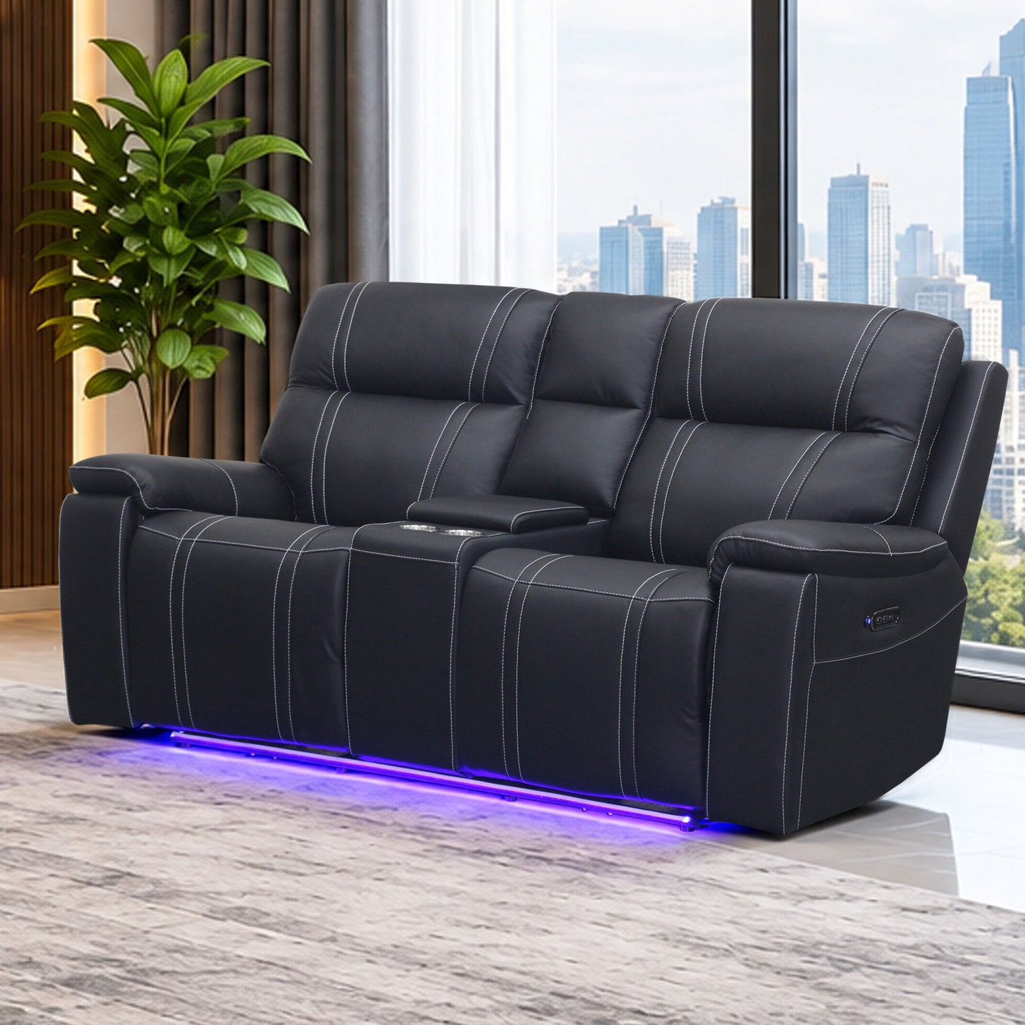 Hartley - Reclining Console Loveseat