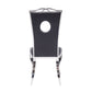 Cyrene - Side Chair (Set of 2) - Black Synthetic Leather & Stainless Steel