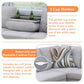 Ainehome 97.5" Wide Grey White Flannel 3-Piece Sofa Living Room Sofa Set