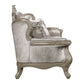 Libertee - Sofa With 5 Pillows - Beige Fabric & Champagne