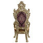 Bernadette - Arm Chair (Set of 2) - Pattern Fabric & Gold