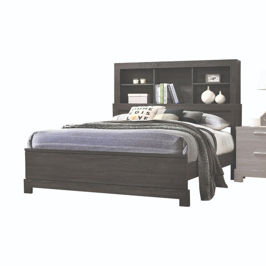 Lantha - Eastern King Bed - Gray Oak