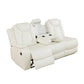 Ainehome Off-White 3-Piece Intelligent Power Reclining Leather Sectional Sofa Set with Smart Features