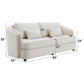 Mariko - Sofa With 2 Pillows - Beige Linen