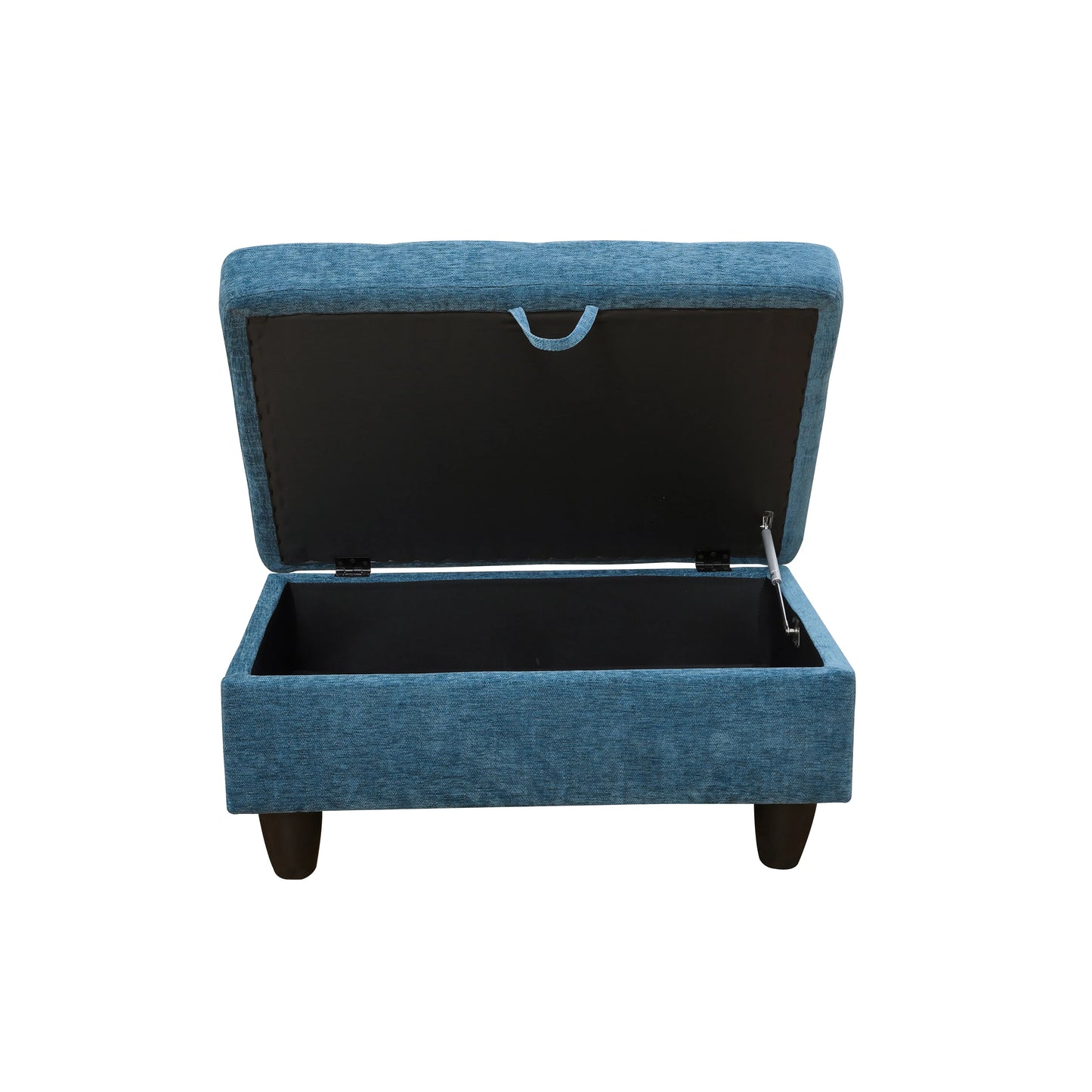 Ainehome Blue Flannel Modular Sofa with Storage Ottoman